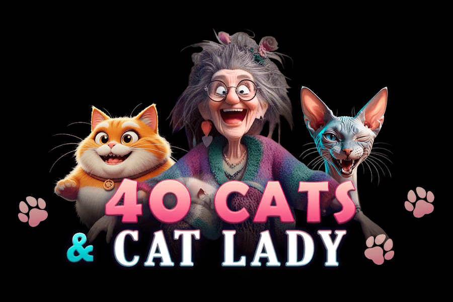 40 Cats & Lady